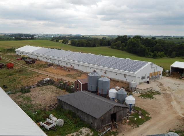 86.4 KW Roof Mounted PV System in Castalia, IA